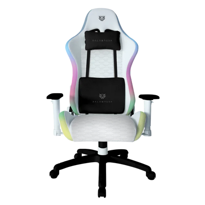 Silla Gamer Balam Rush Lightning Frost / Iluminacion Led Rgb / Cojines Ajustables / Piston Clase 4 / Max 120 Kg / Inclinacion 90° A 180° / Control 356 Modos / Blanco / Br-935920
