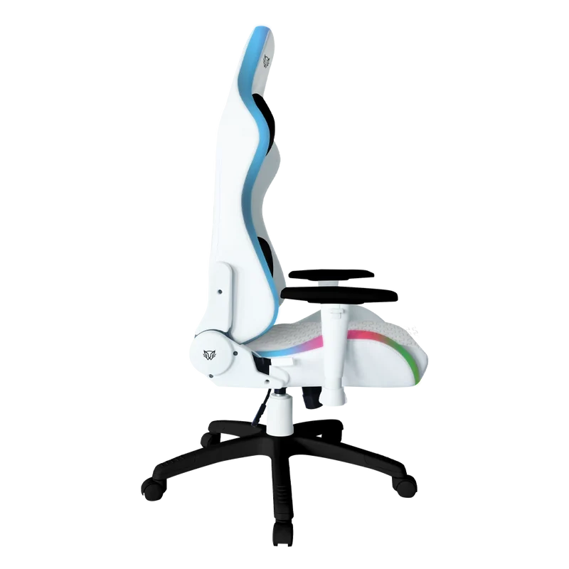Silla Gamer Balam Rush Lightning Frost / Iluminacion Led Rgb / Cojines Ajustables / Piston Clase 4 / Max 120 Kg / Inclinacion 90° A 180° / Control 356 Modos / Blanco / Br-935920