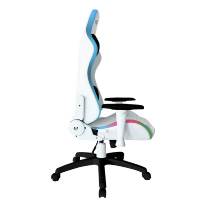 Silla Gamer Balam Rush Lightning Frost / Iluminacion Led Rgb / Cojines Ajustables / Piston Clase 4 / Max 120 Kg / Inclinacion 90° A 180° / Control 356 Modos / Blanco / Br-935920
