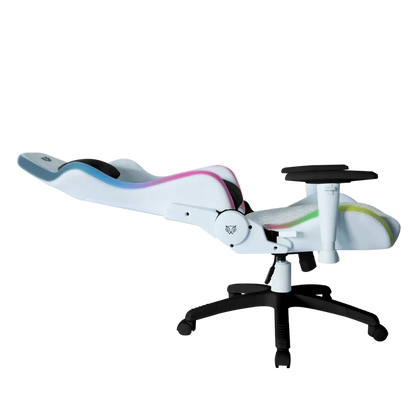 Silla Gamer Balam Rush Lightning Frost / Iluminacion Led Rgb / Cojines Ajustables / Piston Clase 4 / Max 120 Kg / Inclinacion 90° A 180° / Control 356 Modos / Blanco / Br-935920