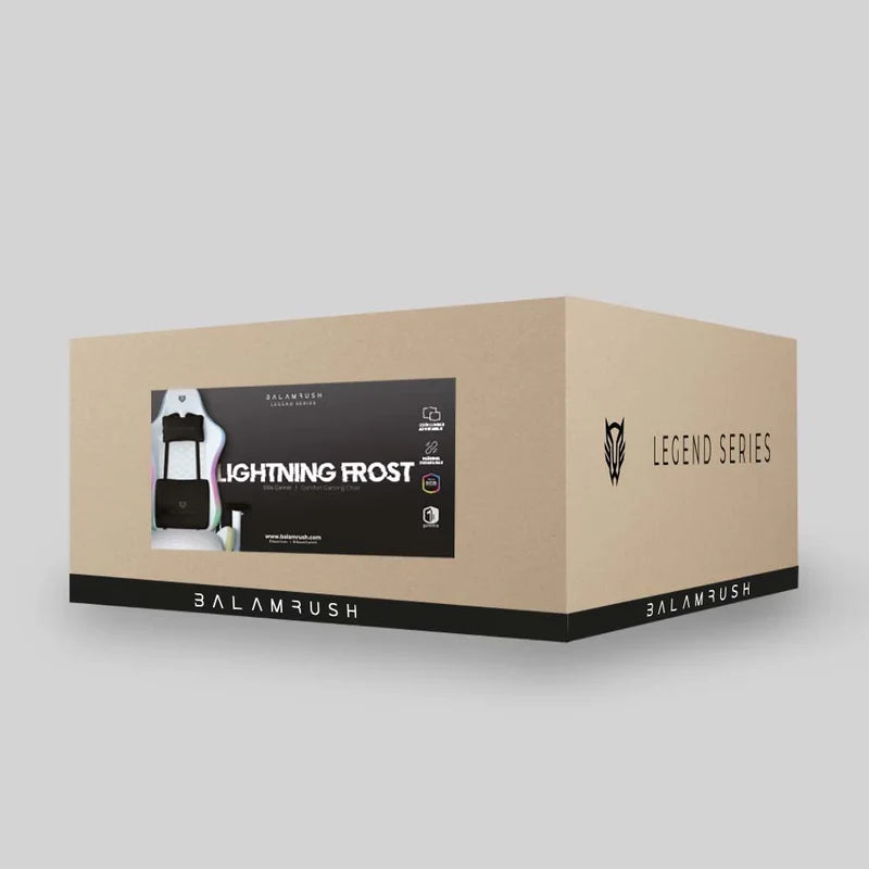 Silla Gamer Balam Rush Lightning Frost / Iluminacion Led Rgb / Cojines Ajustables / Piston Clase 4 / Max 120 Kg / Inclinacion 90° A 180° / Control 356 Modos / Blanco / Br-935920