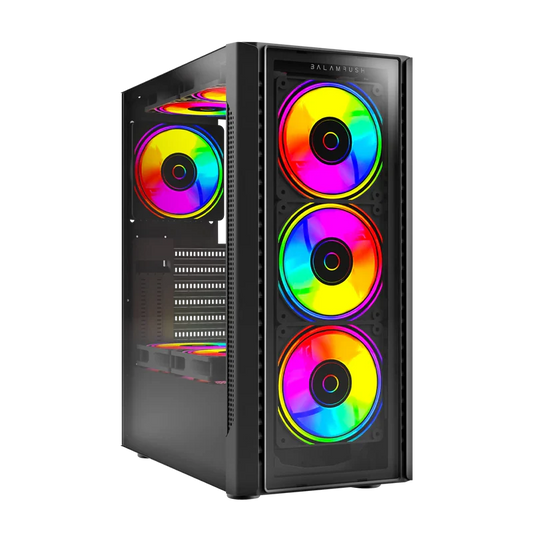 Gabinete Gamer Balam Rush Dragonfly Crystalgm745 / Media Torre / Atx, Micro Atx, Mini Itx / Ventilador Rgb / Panel Cristal Templado, Metal / Negro / Br-935968