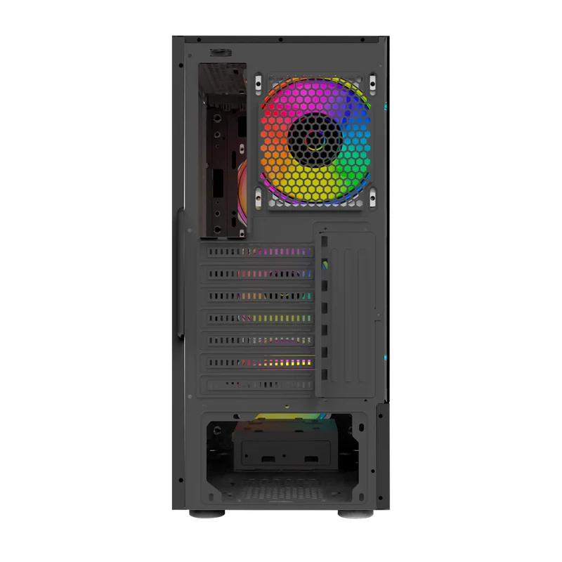 Gabinete Gamer Balam Rush Dragonfly Crystalgm745 / Media Torre / Atx, Micro Atx, Mini Itx / Ventilador Rgb / Panel Cristal Templado, Metal / Negro / Br-935968