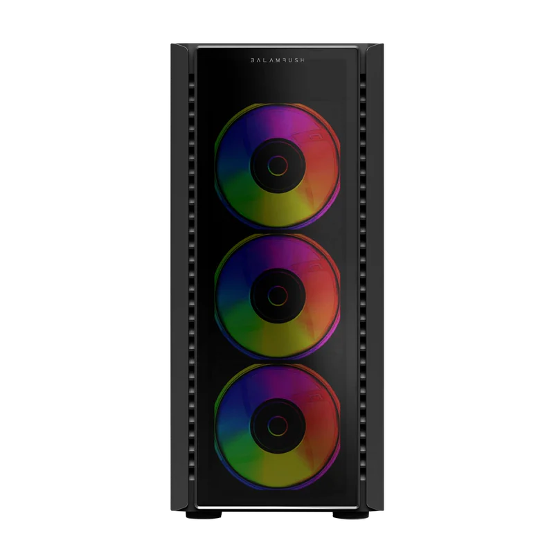 Gabinete Gamer Balam Rush Dragonfly Crystalgm745 / Media Torre / Atx, Micro Atx, Mini Itx / Ventilador Rgb / Panel Cristal Templado, Metal / Negro / Br-935968