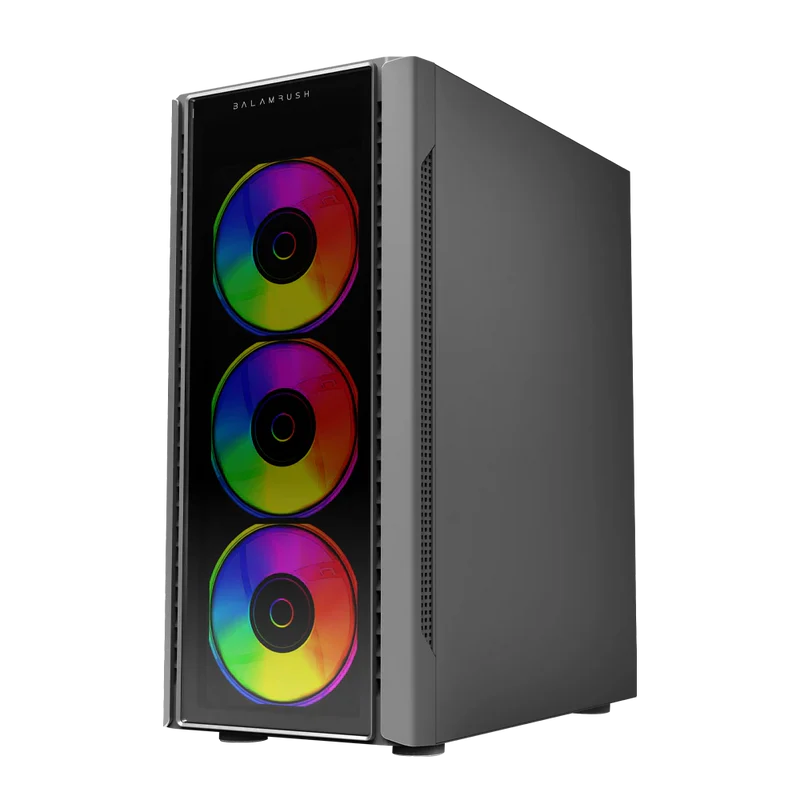 Gabinete Gamer Balam Rush Dragonfly Crystalgm745 / Media Torre / Atx, Micro Atx, Mini Itx / Ventilador Rgb / Panel Cristal Templado, Metal / Negro / Br-935968