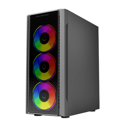 Gabinete Gamer Balam Rush Dragonfly Crystalgm745 / Media Torre / Atx, Micro Atx, Mini Itx / Ventilador Rgb / Panel Cristal Templado, Metal / Negro / Br-935968