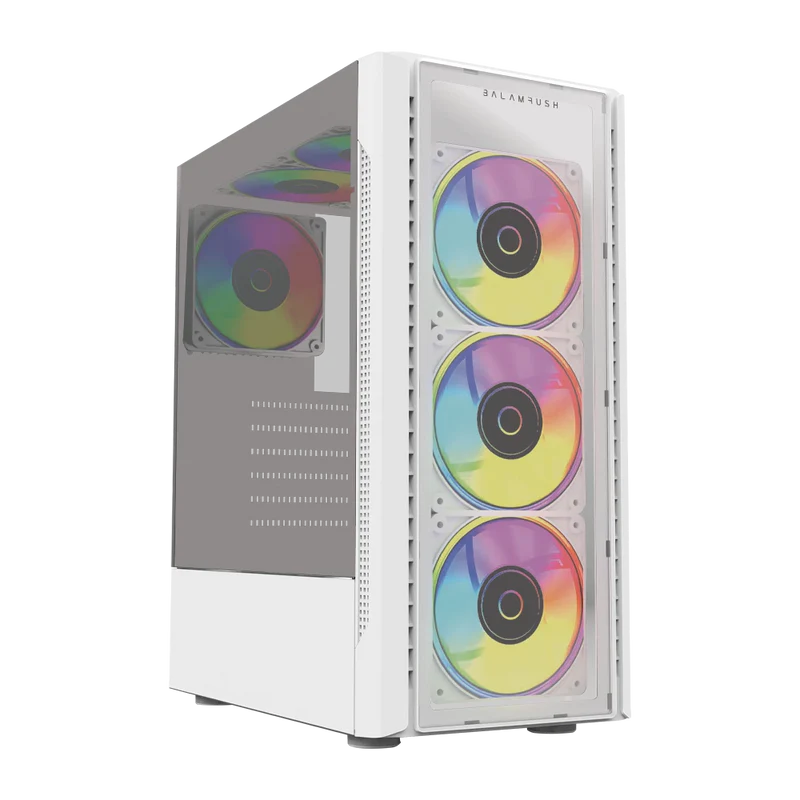 Gabinete Balam Rush Dragonfly Crystal Gm745 / Mini Torre/ Atx, Micro Atx, Mini Itx / Panel Cristal Templado/ Ilumuminacion Rgb/ Metal/ Blanco/ Br-935975