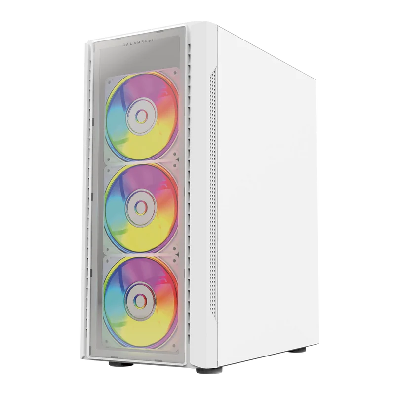 Gabinete Balam Rush Dragonfly Crystal Gm745 / Mini Torre/ Atx, Micro Atx, Mini Itx / Panel Cristal Templado/ Ilumuminacion Rgb/ Metal/ Blanco/ Br-935975