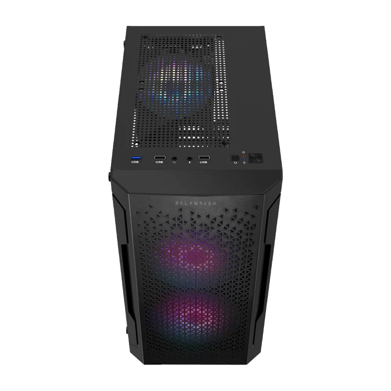 Gabinete Gamer Balam Rush Artic Gi725 / Mini Torre / Micro Atx, Mini Itx / Ventilador Rgb / Panel Cristal Templado, Metal / Negro / Br-936118