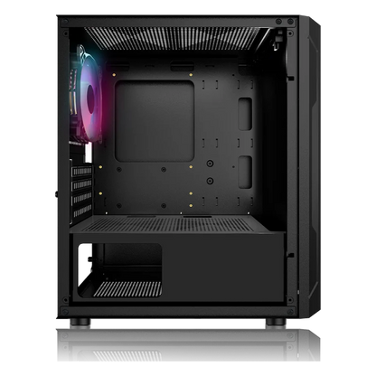 Gabinete Gamer Balam Rush Artic Gi725 / Mini Torre / Micro Atx, Mini Itx / Ventilador Rgb / Panel Cristal Templado, Metal / Negro / Br-936118