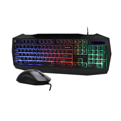 Kit Teclado Y Mouse Balam Rush Squad Master Ktm333 / Multimedia / Ergonomico / Alambrico / Iluminacion Arcoiris / Membrana / 3200 Dpi / Windows - Mac - Ios -android / Br-936293