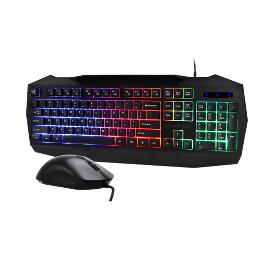 Kit Teclado Y Mouse Balam Rush Squad Master Ktm333 / Multimedia / Ergonomico / Alambrico / Iluminacion Arcoiris / Membrana / 3200 Dpi / Windows - Mac - Ios -android / Br-936293