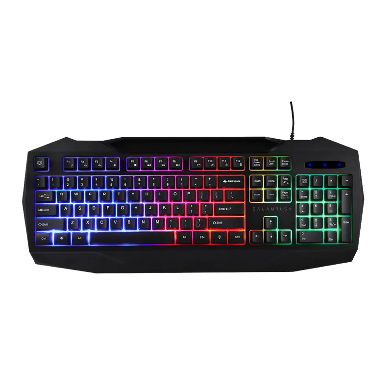 Kit Teclado Y Mouse Balam Rush Squad Master Ktm333 / Multimedia / Ergonomico / Alambrico / Iluminacion Arcoiris / Membrana / 3200 Dpi / Windows - Mac - Ios -android / Br-936293