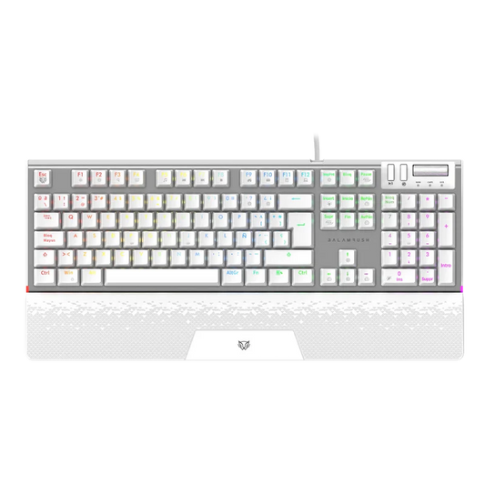Teclado Gamer Balam Rush Dominate Expert Gk979 / Alambrico / Multimedia / Iluminacion Rgb /105 Teclas / EspaÑol / Ergonomico / Mecanico / Win- Ios - Linux - Android / Blanco / Br-936798