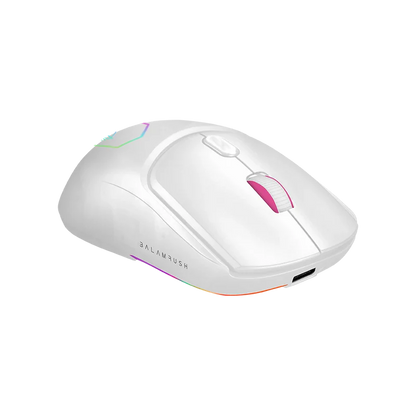 Mouse Gamer Balam Rush Speeder Match Mg959 / Alambrico Usb / 7 Botones Scroll / Optico / 12800 Dpi Ajustables / Rgb / Caratulas Intercambiable / Extension De Cubiertas / Blanco / Br-936835