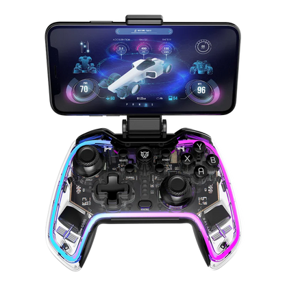 Gamepad Balam Rush Kontrol Glow G595 / Inalambrico Recargable / Bt 5.0 / Rgb / Vibracion Dual / Soporte P Celular / Android - Ios - Pc Win - N Switch - Ps 3-4 / Botones Programables / Br-936910