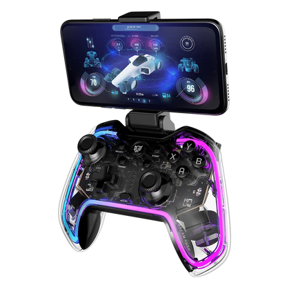Gamepad Balam Rush Kontrol Glow G595 / Inalambrico Recargable / Bt 5.0 / Rgb / Vibracion Dual / Soporte P Celular / Android - Ios - Pc Win - N Switch - Ps 3-4 / Botones Programables / Br-936910