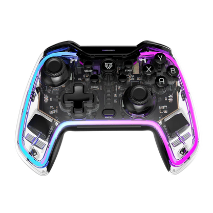 Gamepad Balam Rush Kontrol Glow G595 / Inalambrico Recargable / Bt 5.0 / Rgb / Vibracion Dual / Soporte P Celular / Android - Ios - Pc Win - N Switch - Ps 3-4 / Botones Programables / Br-936910