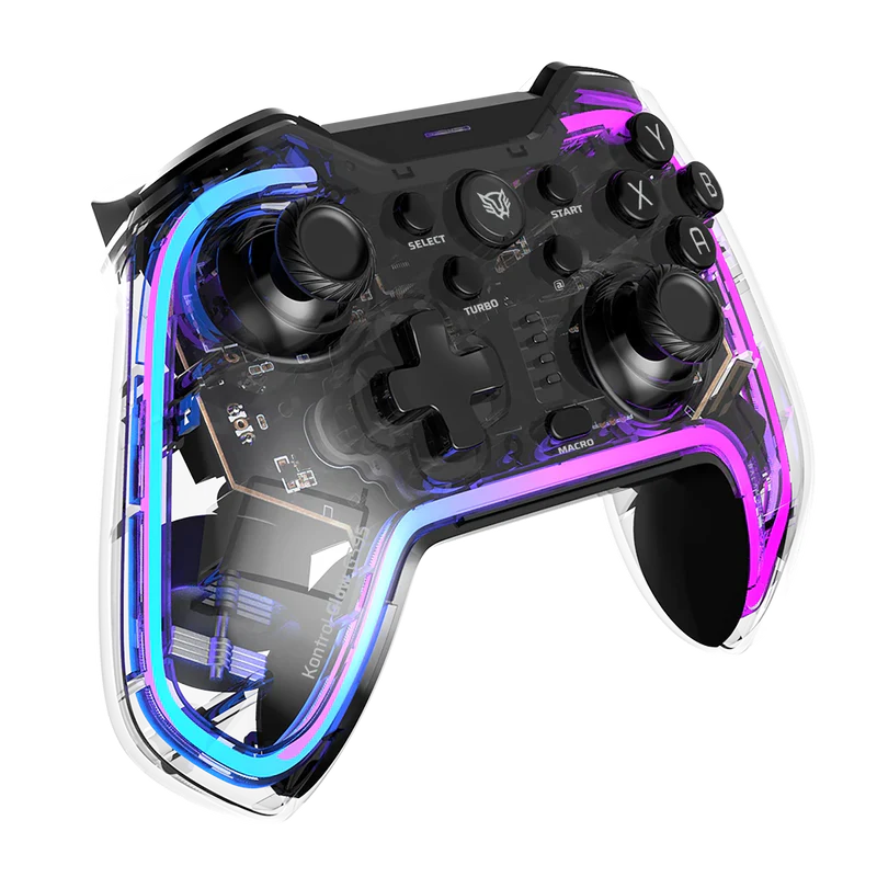 Gamepad Balam Rush Kontrol Glow G595 / Inalambrico Recargable / Bt 5.0 / Rgb / Vibracion Dual / Soporte P Celular / Android - Ios - Pc Win - N Switch - Ps 3-4 / Botones Programables / Br-936910