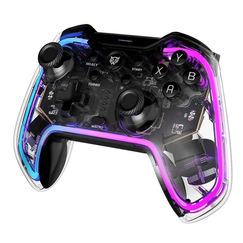 Gamepad Balam Rush Kontrol Glow G595 / Inalambrico Recargable / Bt 5.0 / Rgb / Vibracion Dual / Soporte P Celular / Android - Ios - Pc Win - N Switch - Ps 3-4 / Botones Programables / Br-936910