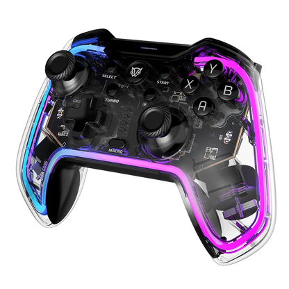 Gamepad Balam Rush Kontrol Glow G595 / Inalambrico Recargable / Bt 5.0 / Rgb / Vibracion Dual / Soporte P Celular / Android - Ios - Pc Win - N Switch - Ps 3-4 / Botones Programables / Br-936910
