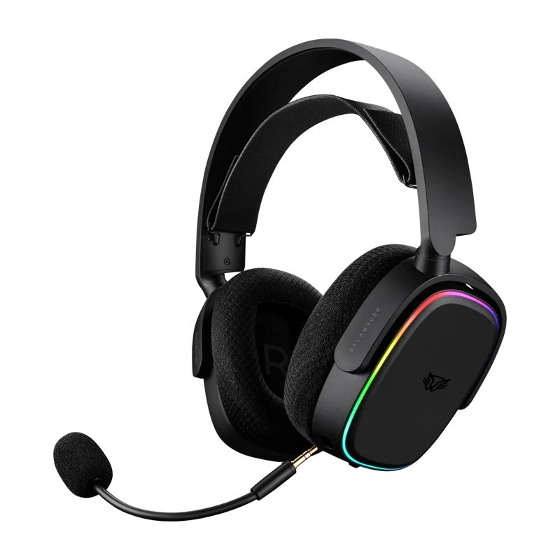 Audifonos Gamer Balam Rush Aeon Hs999 / Alambrica / Bluetooth / Micrfono Desmontable / Cable 1.8 M / Rgb / Bateria 26 H / Windows, Mac, Android, Xbox, Switch , Ps4, Ps5 / Negro / Br-936934