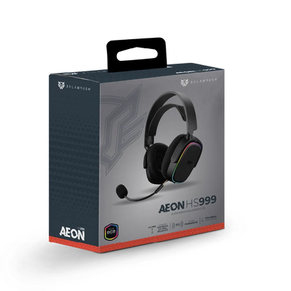 Audifonos Gamer Balam Rush Aeon Hs999 / Alambrica / Bluetooth / Micrfono Desmontable / Cable 1.8 M / Rgb / Bateria 26 H / Windows, Mac, Android, Xbox, Switch , Ps4, Ps5 / Negro / Br-936934