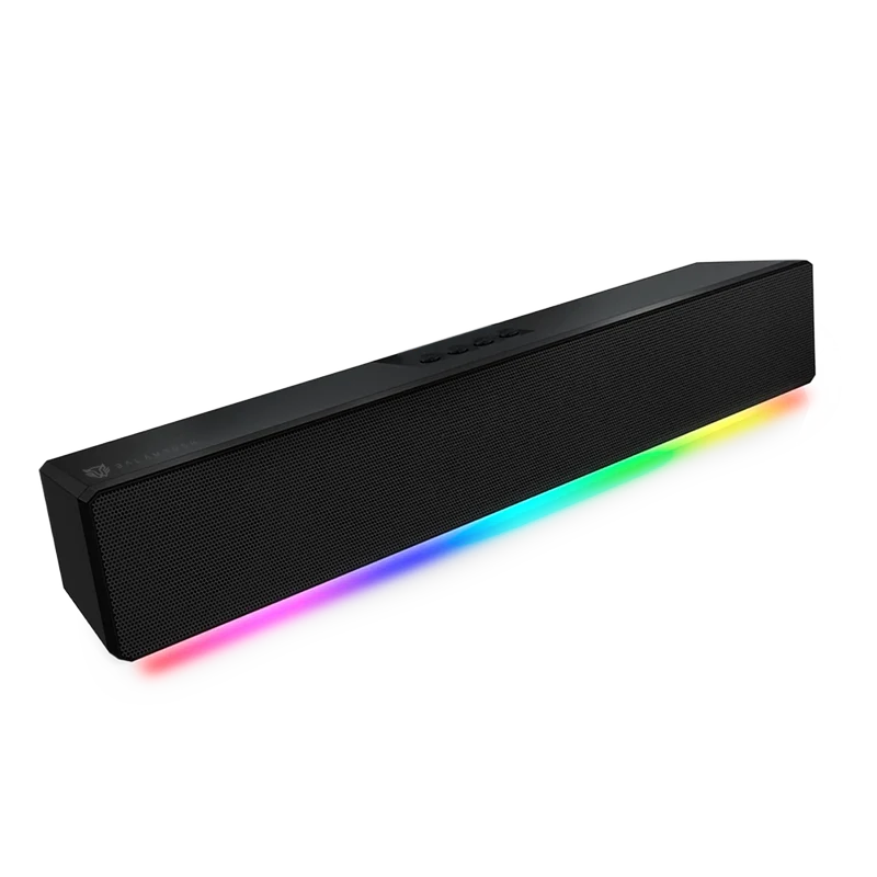 Bocina Gamer Balam Rush Glimm Bar Bg585 / Inalambrica / Bluetooth - Conexion Tws 3.5 Mm / Radio Fm - Tf / Sonido Estereo / 10 W / Recargable / Iluminacion Led / Negro / Br-936958