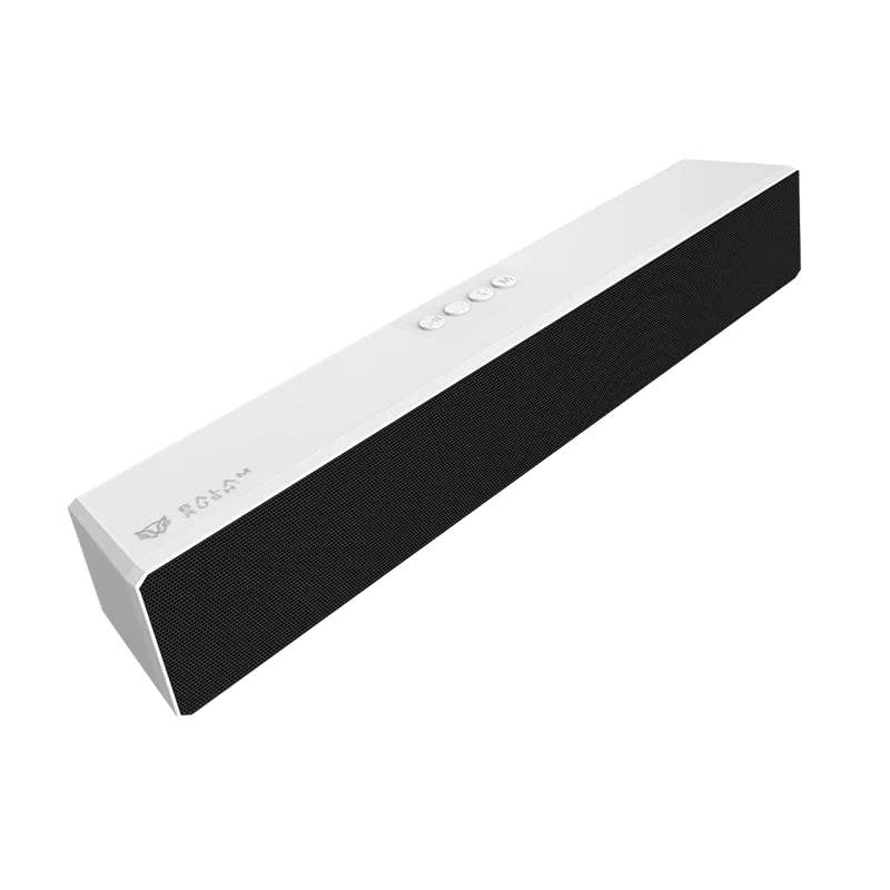 Bocina Gamer Balam Rush Glimm Bar Bg585 / Inalambrica / Bluetooth - Conexion Tws 3.5 Mm / Radio Fm - Tf / Sonido Estereo / 10 W / Recargable / Iluminacion Led / Blanco / Br-936965