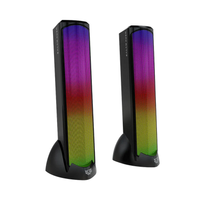 Bocina Gamer Balam Rush Glimm Tower Bg575 / Alambrica Usb / Bluetooth Conexin 3.5 Mm / Sonido Estereo / 10 W / Iluminacion Led / Negro / Br-936972