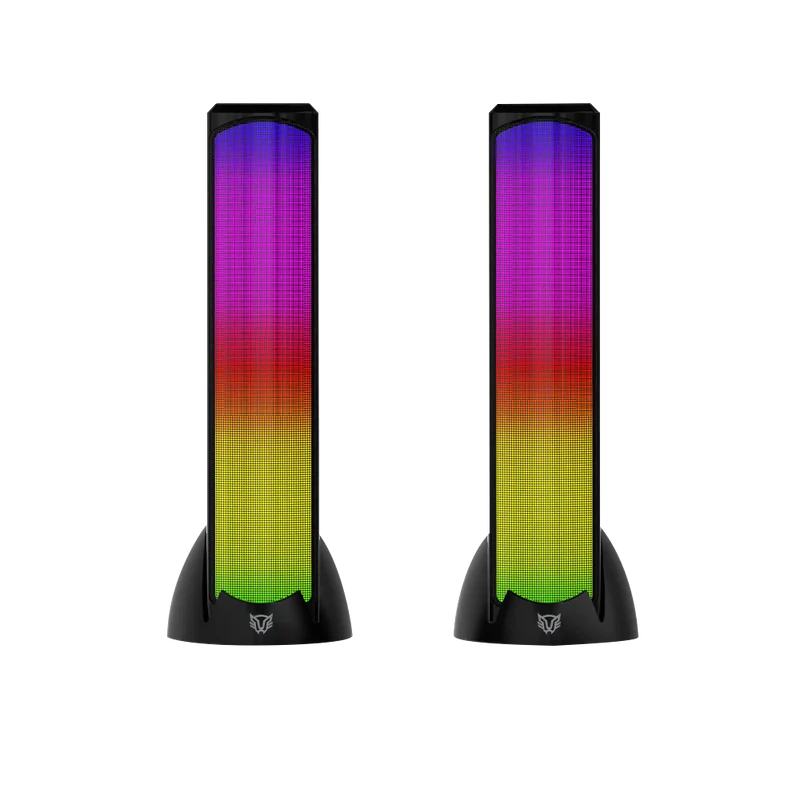 Bocina Gamer Balam Rush Glimm Tower Bg575 / Alambrica Usb / Bluetooth Conexin 3.5 Mm / Sonido Estereo / 10 W / Iluminacion Led / Negro / Br-936972