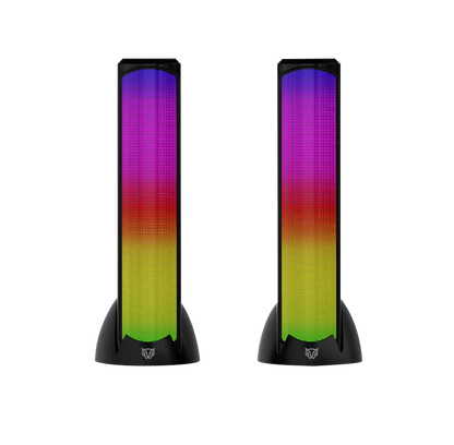 Bocina Gamer Balam Rush Glimm Tower Bg575 / Alambrica Usb / Bluetooth Conexin 3.5 Mm / Sonido Estereo / 10 W / Iluminacion Led / Negro / Br-936972