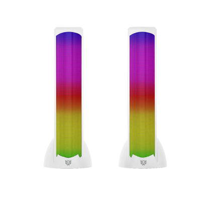 Bocina Gamer Balam Rush Glimm Tower Bg575 / Alambrica Usb / Bluetooth Conexin 3.5 Mm / Sonido Estereo / 10 W / Iluminacion Led / Blanco / Br-936989