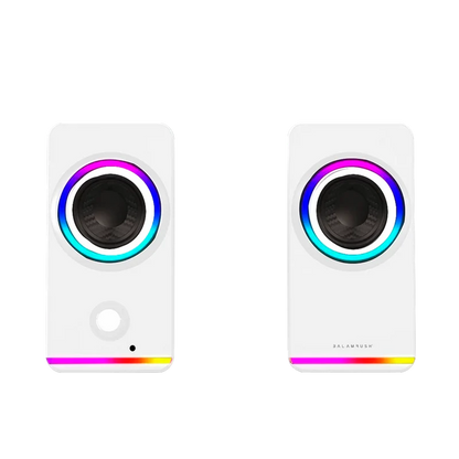 Bocina Gamer Balam Rush Glimm Styleb G565 / Alambrica Usb / 3.5 Mm / Conexion Bt - Aux / Sonido Estereo / 10 W / Iluminacion Led / Blanco / Br-937009