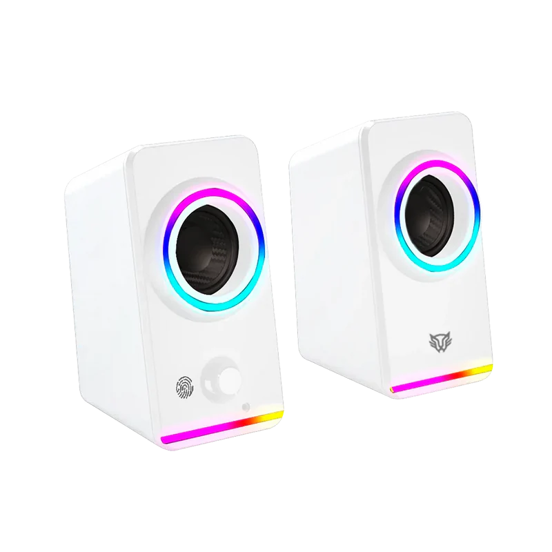 Bocina Gamer Balam Rush Glimm Styleb G565 / Alambrica Usb / 3.5 Mm / Conexion Bt - Aux / Sonido Estereo / 10 W / Iluminacion Led / Blanco / Br-937009