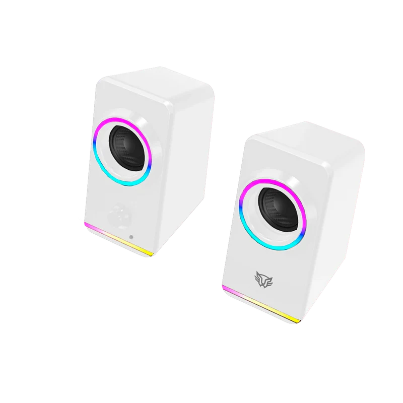 Bocina Gamer Balam Rush Glimm Styleb G565 / Alambrica Usb / 3.5 Mm / Conexion Bt - Aux / Sonido Estereo / 10 W / Iluminacion Led / Blanco / Br-937009