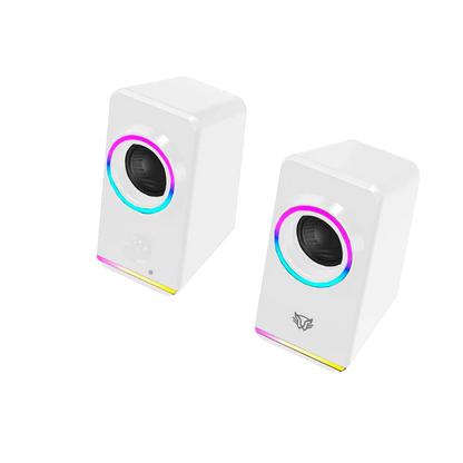 Bocina Gamer Balam Rush Glimm Styleb G565 / Alambrica Usb / 3.5 Mm / Conexion Bt - Aux / Sonido Estereo / 10 W / Iluminacion Led / Blanco / Br-937009