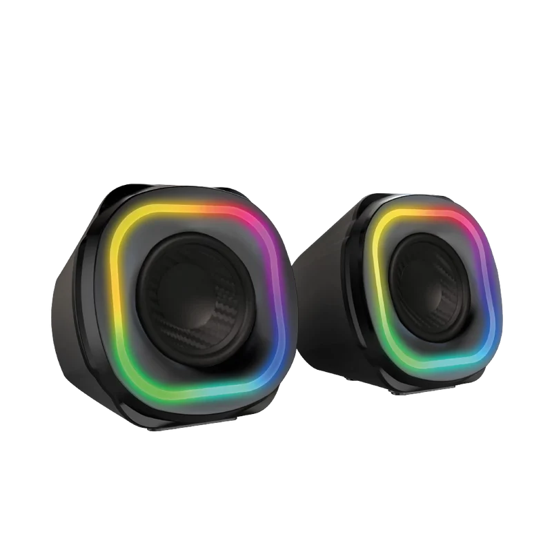 Bocina Gamer Balam Rush Glimm Quad Bg555 / Alambrica Usb / Bluethooth - 3.5 Mm / Sonido Estereo / 10 W / Iluminacion Led / Negro / Br-937016