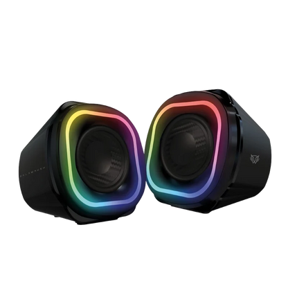 Bocina Gamer Balam Rush Glimm Quad Bg555 / Alambrica Usb / Bluethooth - 3.5 Mm / Sonido Estereo / 10 W / Iluminacion Led / Negro / Br-937016