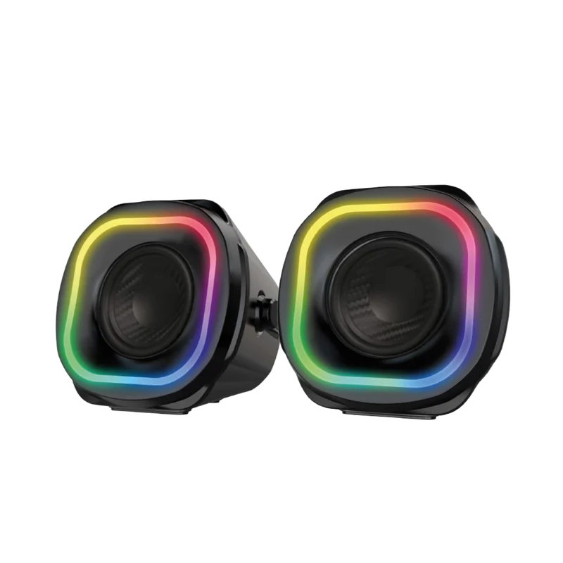 Bocina Gamer Balam Rush Glimm Quad Bg555 / Alambrica Usb / Bluethooth - 3.5 Mm / Sonido Estereo / 10 W / Iluminacion Led / Negro / Br-937016