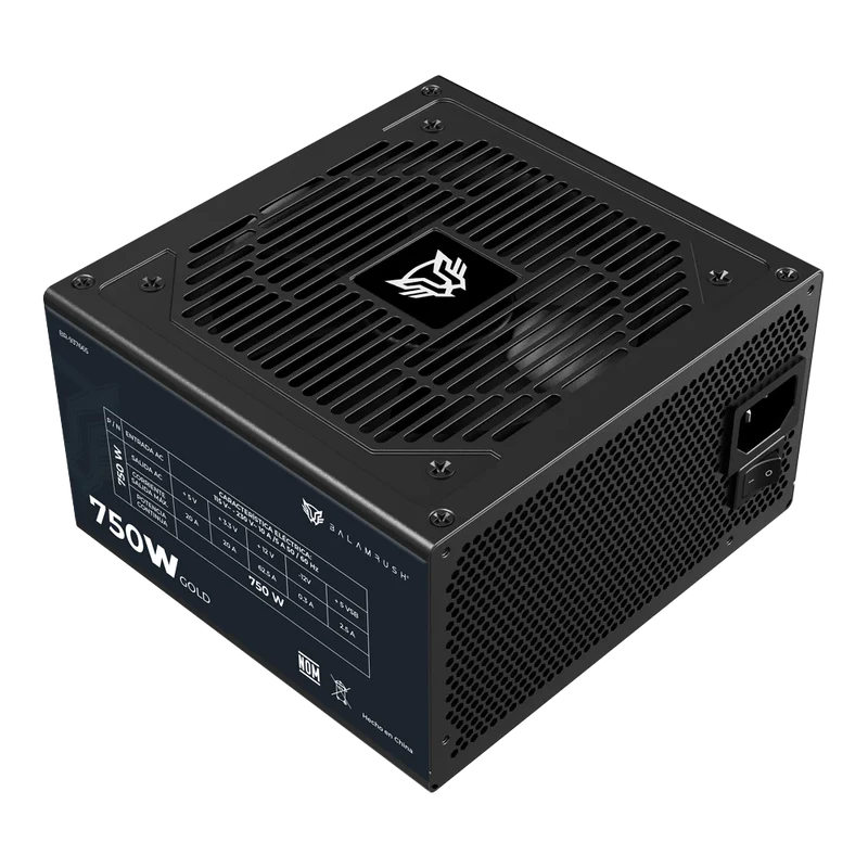 Fuente De Poder Gamer Balam Rush Gr Burst Gr750g / Certificada / 750w / 80 Plus Gold / Atx / Full Modular / Bajo Nivel De Ruido / Negro / Br-937665