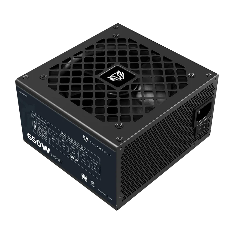 Fuente De Poder Gamer Balam Rush Gr Burst Gr650b / Certificada / 650w / 80 Plus Bronze / Atx / No Modular / Bajo Nivel De Ruido / 5 AÑos De Garantia / Negro / Br-937689