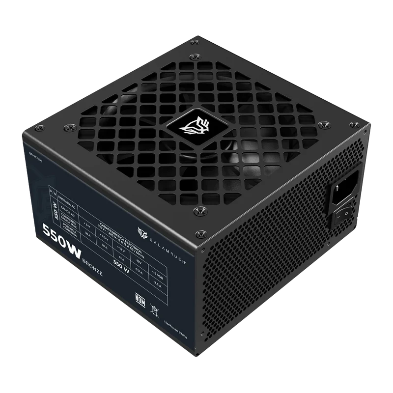 Fuente De Poder Gamer Balam Rush Gr Burst Gr550b / Certificada / 550w / 80 Plus Bronze / Atx / No Modular / Bajo Nivel De Ruido / 5 AÑos De Garantia / Negro / Br-937696