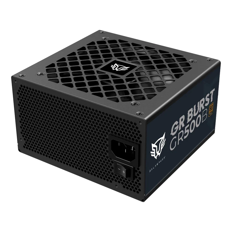 Fuente De Poder Gamer Balam Rush Gr Burst Gr500b / 500 W / Certificada / 80 Plus Bronze / Atx / No Modular / Bajo Nivel De Ruido / Negro / Br-937702