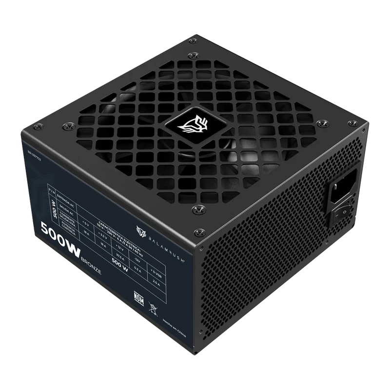 Fuente De Poder Gamer Balam Rush Gr Burst Gr500b / 500 W / Certificada / 80 Plus Bronze / Atx / No Modular / Bajo Nivel De Ruido / Negro / Br-937702