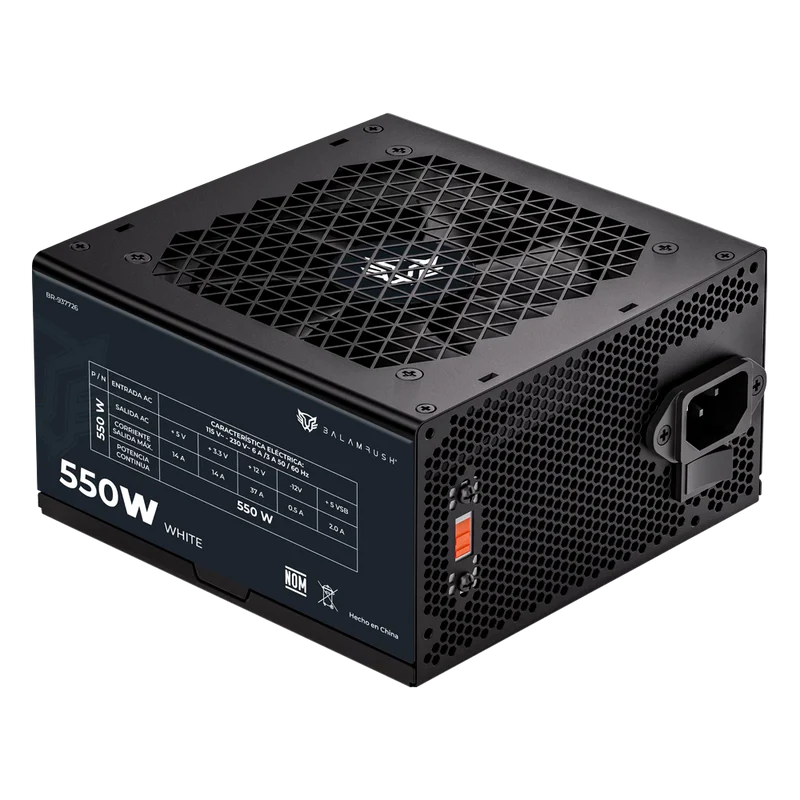 Fuente De Poder Gamer Balam Rush Pulsar 550pr / Certificada / 550w / 80 Plus White / Atx / No Modular / Bajo Nivel De Ruido / 5 AÑos De Garantia / Negro / Br-937726