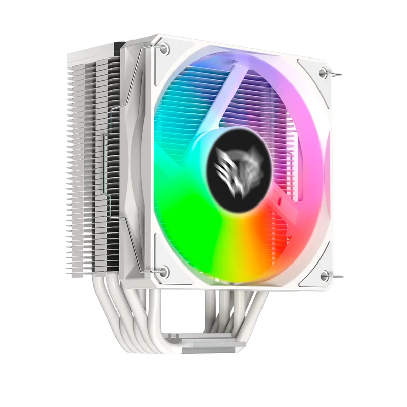 Disipador De Aire Balam Rush Nitrox Nx60 / Intel - Amd / Hidraulico / 4 Pines Pwn - Argb / 3 Pines 5v / 6 Pipas / 600 - 1800 Rpm / Flujo De Aire 73.6 Cfm / Blanco / Br-937924