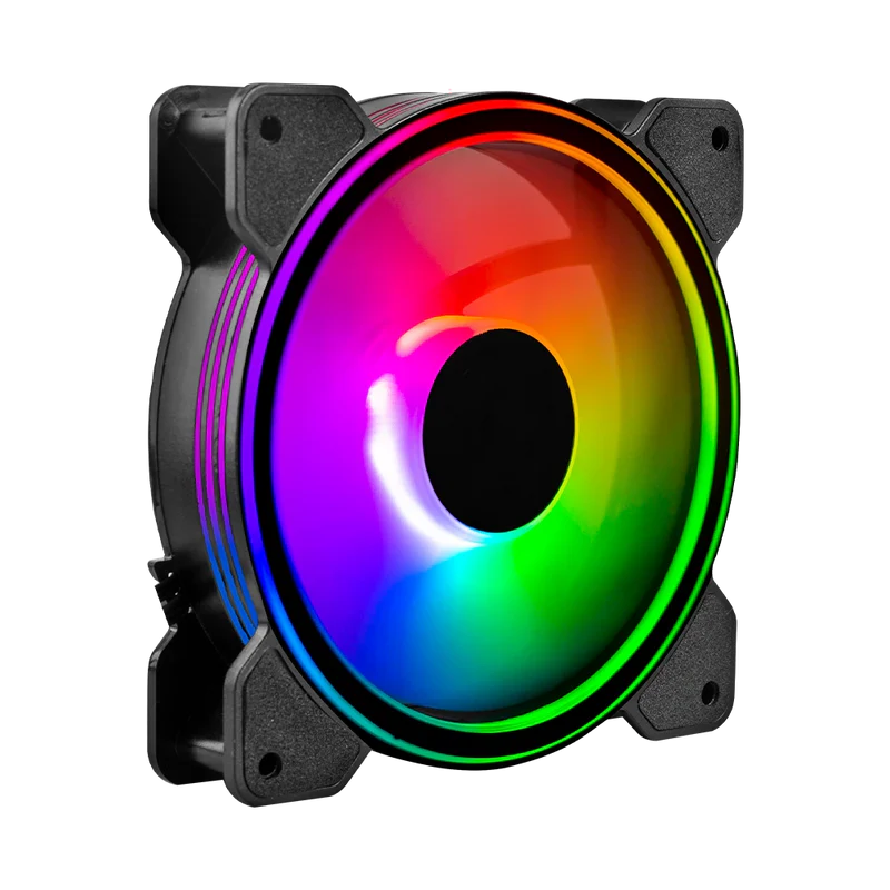 Kit Ventiladores Balam Rush Eolox Blaze Ex50k / 3 Piezas / Flujo De Aire 28.76 Cfm / Silencioso / 1500 Rpm / Iluminacion Rgb / 3 Pines / 120 X 25 Mm / Negro / Br-937986