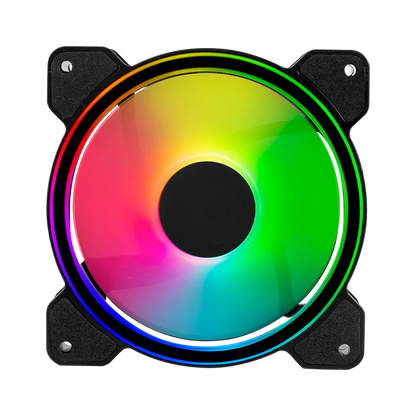 Kit Ventiladores Balam Rush Eolox Blaze Ex50k / 3 Piezas / Flujo De Aire 28.76 Cfm / Silencioso / 1500 Rpm / Iluminacion Rgb / 3 Pines / 120 X 25 Mm / Negro / Br-937986