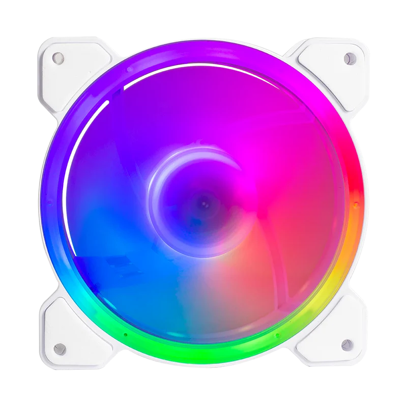 Kit Ventiladores Balam Rush Eolox Blaze Ex50kw / 3 Piezas / Flujo De Aire 28.76 Cfm / Silencioso / 1500 Rpm / Iluminacion Rgb / 3 Pines / 120 X 25 Mm / Blanco / Br-937993